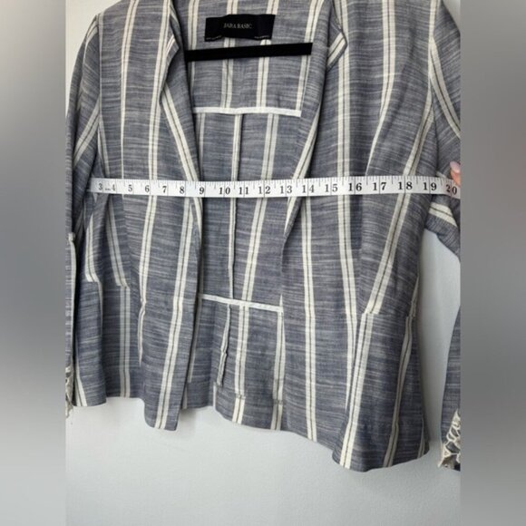 ZARA Basic Striped Bell Sleeve Jacket – Size M - Picture 8 of 15